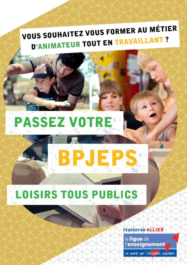 Formation BPJEPS - Ligue De L'enseignement De L'Allier